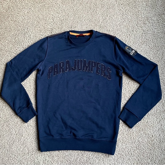 Parajumpers Logo Patch Cotton Sweatshirt Sz S